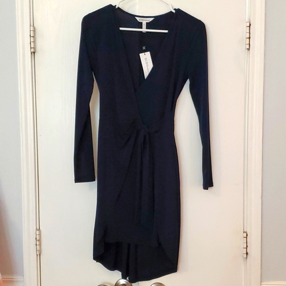 BCBG Navy wrap dress - Picture 1 of 8